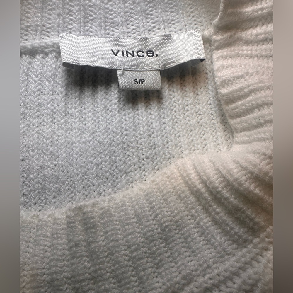 Vince White Crew Neck Sweater Size Small - Picture 5 of 6